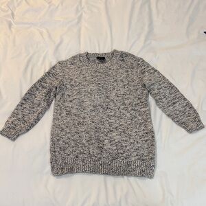 Theory gray speckled grey long sleeve knit sweater size petite xs